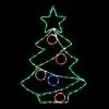 28" LED Lighted Christmas Tree With Ornaments Window Silhouette