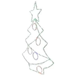 28" LED Lighted Christmas Tree With Ornaments Window Silhouette -Christmas Decoration Store northlight gv 3 08144.1681756928