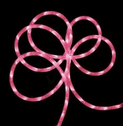Pink Commericial Grade LED Outdoor Christmas Rope Light On A Spool - 24 Ft