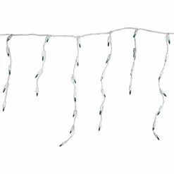 100 Count Green Mini Icicle Christmas Lights - 3.5 Ft White Wire -Christmas Decoration Store northlight ha91229 updatedlayered 15297.1667642873