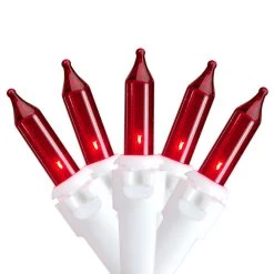 100 Count Red Mini Icicle Christmas Lights - 3.5 Ft White Wire -Christmas Decoration Store northlight ha91233 1 sample 44199.1667533742