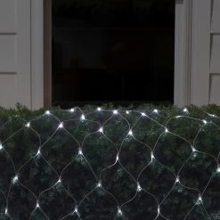 4' X 6' Pure White LED Wide Angle Net Style Christmas Lights, White Wire -Christmas Decoration Store northlight ha92028 2 55945.1667512929