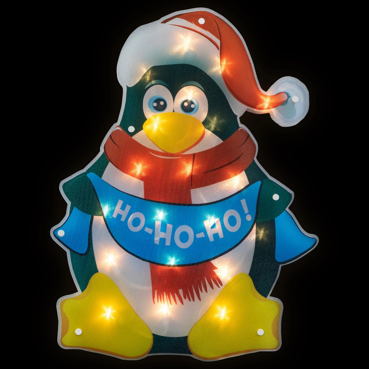 17.5" Lighted Penguin Christmas Window Silhouette 3 17.5" Lighted Penguin Christmas Window Silhouette