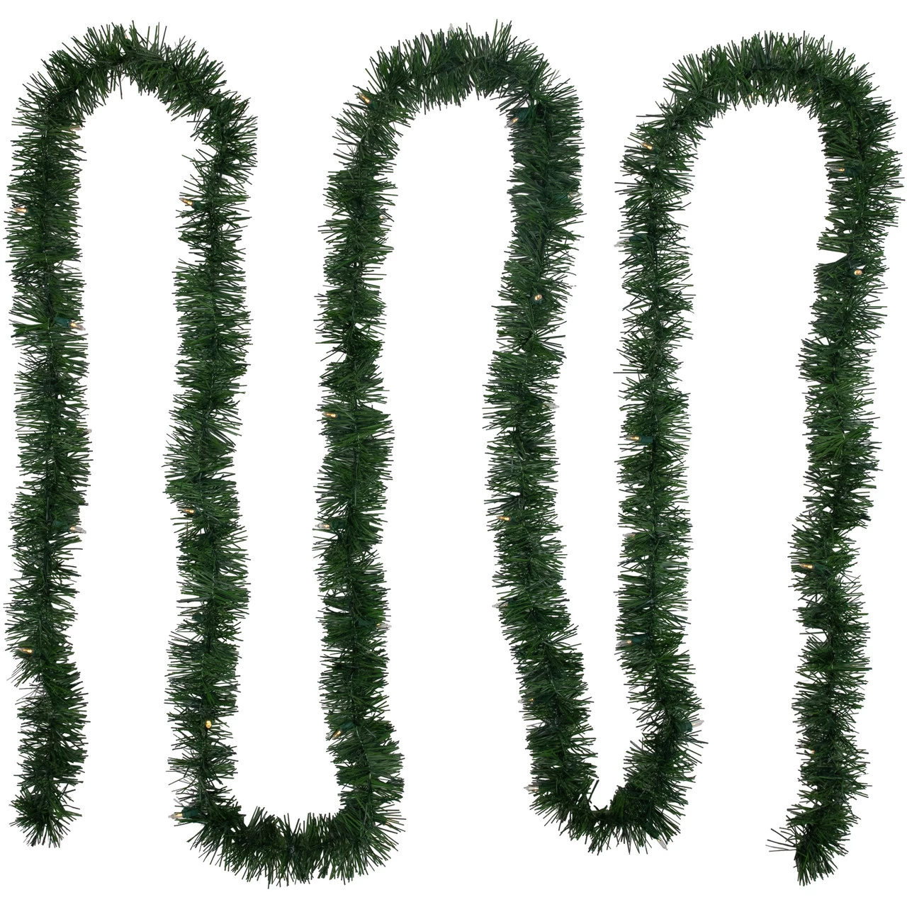 18' Pre-Lit Battery Operated Pine Artificial Christmas Garland - Warm White LED Lights 3 18' Pre-Lit Battery Operated Pine Artificial Christmas Garland - Warm White LED Lights
