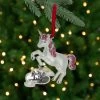 3.25" Silver Plated Dream Big Unicorn With European Crystals Christmas Ornament -Christmas Decoration Store northlight hd91043 23571.1667576345