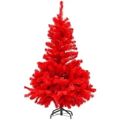 4' Scarlett Red Pine Artificial Christmas Tree, Unlit