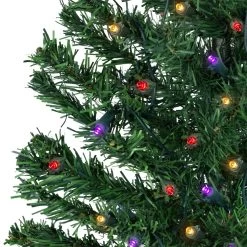 3' Pre-Lit Medium Mixed Classic Pine Artificial Christmas Tree, Multicolor LED Lights -Christmas Decoration Store northlight j00074 2 18319.1684956000