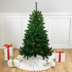 4' Pre-Lit Mixed Classic Pine Medium Artificial Christmas Tree - Warm Clear LED Lights