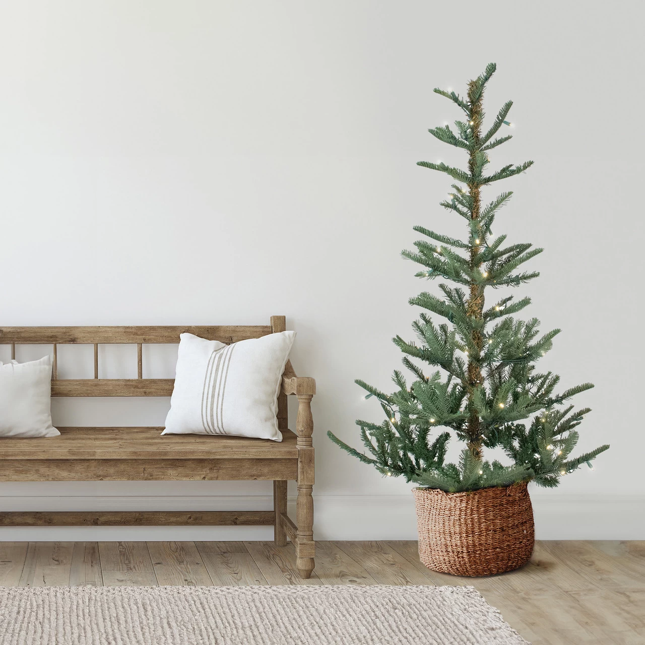 7.5' Pre-Lit Nordmann Fir Artificial Christmas Tree - Warm Clear LED Lights 4 7.5' Pre-Lit Nordmann Fir Artificial Christmas Tree - Warm Clear LED Lights - Image 2