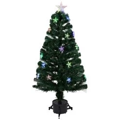 3' Pre-Lit Fiber Optic Artificial Christmas Tree With Stars