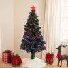 3' Pre-Lit Color Changing Fiber Optic Christmas Tree With Red Berries -Christmas Decoration Store northlight j65030 77981.1667530620