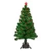4' Pre-Lit Color Changing Artificial Christmas Tree With Red Berries