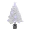 3' Pre-Lit White Fiber Optic Artificial Christmas Tree, White Lights -Christmas Decoration Store northlight j65105 41128.1683034940