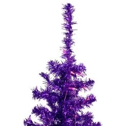 6' Pre-Lit Purple Artificial Tinsel Christmas Tree, Clear Lights -Christmas Decoration Store northlight j92317 5 81177.1667663529