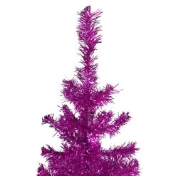 4' Pink Artificial Tinsel Christmas Tree, Unlit -Christmas Decoration Store northlight j92321 4 57234.1667535856