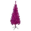 6' Pre-Lit Pink Artificial Tinsel Christmas Tree, Clear Lights