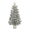 3' Pre-Lit Silver Fiber Optic Artificial Christmas Tree, Warm White Lights