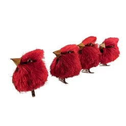 Set Of 4 Red Cardinal Clip-On Sisal Christmas Bird Ornaments, 3.5" 15 Set Of 4 Red Cardinal Clip-On Sisal Christmas Bird Ornaments, 3.5" -Christmas Decoration Store northlight ja01551 3 51328.1667488223