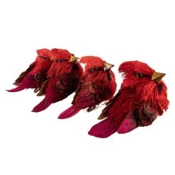 Set Of 4 Red Cardinal Clip-On Sisal Christmas Bird Ornaments, 3.5" 14 Set Of 4 Red Cardinal Clip-On Sisal Christmas Bird Ornaments, 3.5" -Christmas Decoration Store northlight ja01551 4 89321.1667488223