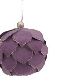 7" Purple Flower Glitter Petal Shatterproof Ball Christmas Ornament -Christmas Decoration Store northlight ja93323 4new 94761.1667642609