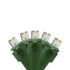 50 Battery Operated Warm White LED Wide Angle Christmas Lights - 24.5 Ft Green Wire