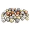 60ct Earth Tone Shatterproof 3-Finish Christmas Ball Ornaments 2.5" (60mm)