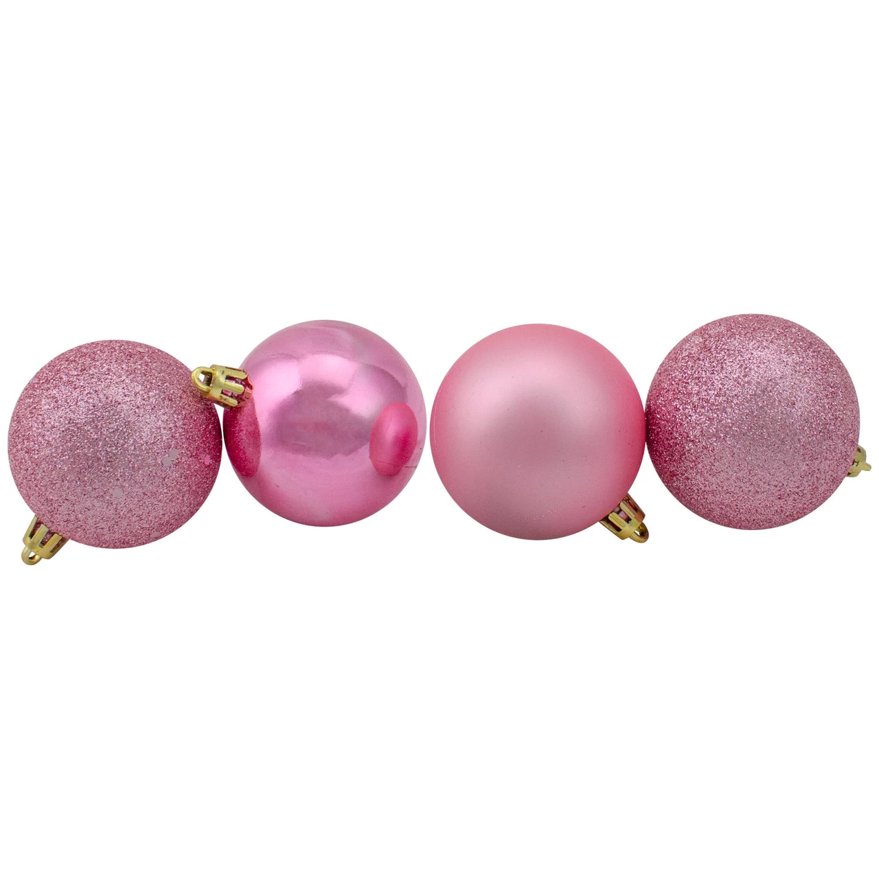 24ct Bubblegum Pink Shatterproof 4-Finish Christmas Ball Ornaments 2.5" (60mm) 4 24ct Bubblegum Pink Shatterproof 4-Finish Christmas Ball Ornaments 2.5" (60mm) - Image 2