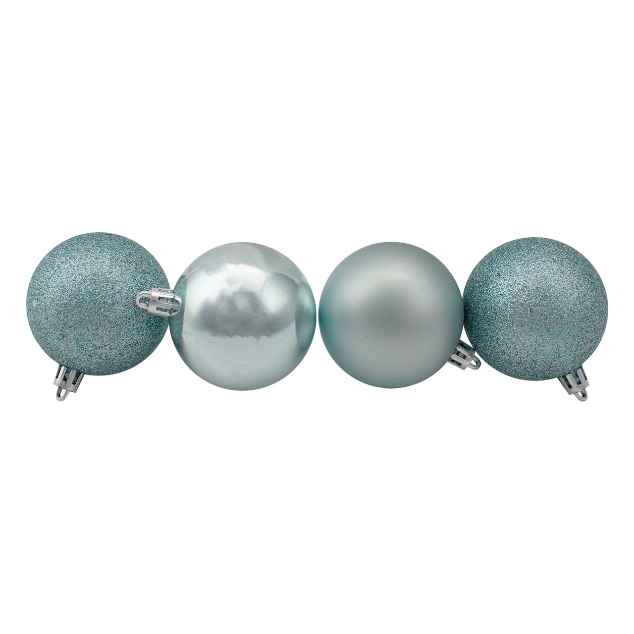 24ct Mermaid Blue Shatterproof 4-Finish Christmas Ball Ornaments 2.5" (60mm) 4 24ct Mermaid Blue Shatterproof 4-Finish Christmas Ball Ornaments 2.5" (60mm) - Image 2