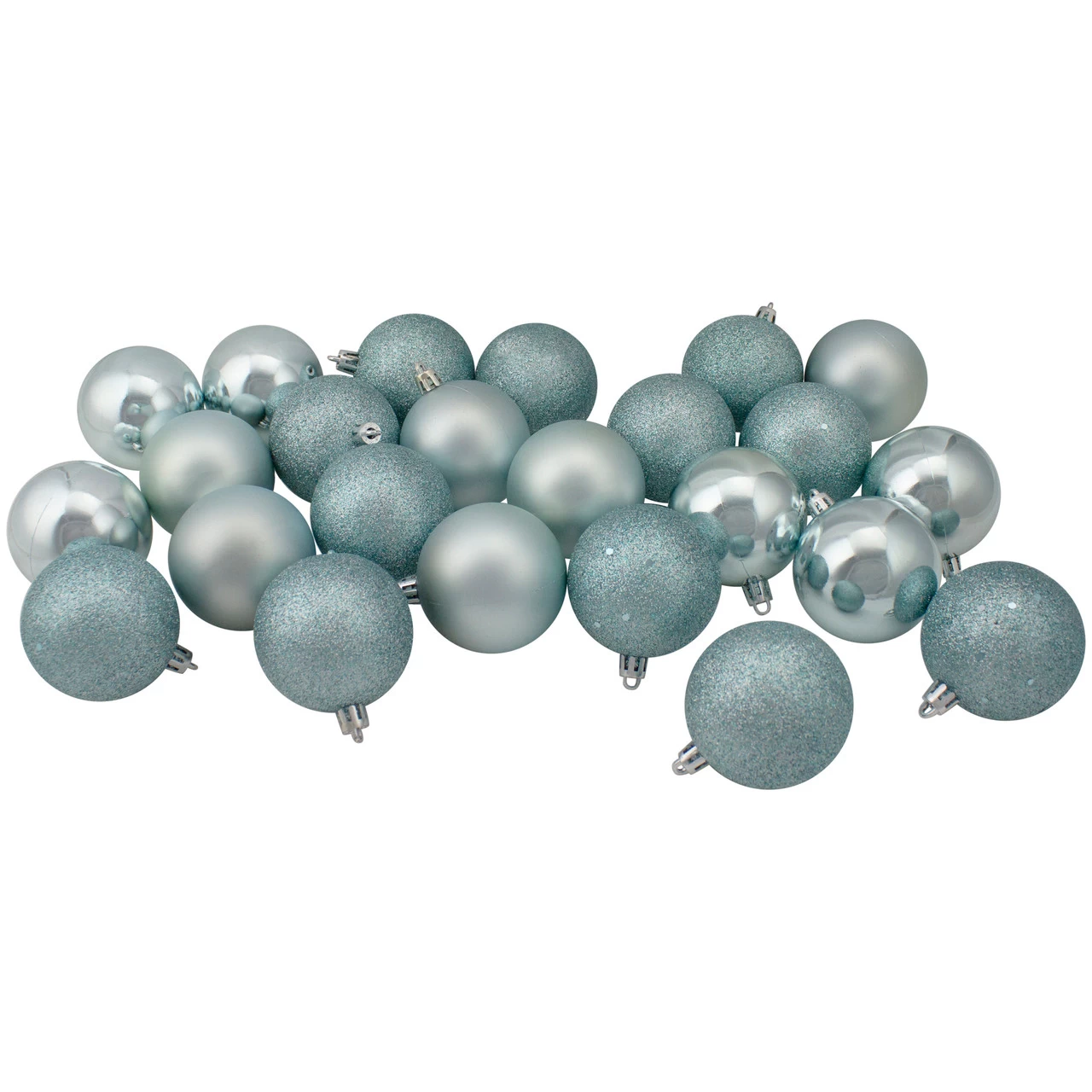 24ct Mermaid Blue Shatterproof 4-Finish Christmas Ball Ornaments 2.5" (60mm) 3 24ct Mermaid Blue Shatterproof 4-Finish Christmas Ball Ornaments 2.5" (60mm)
