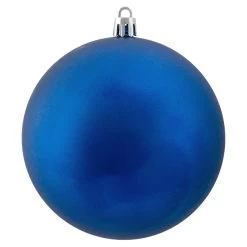12ct Lavish Blue Shatterproof Matte Christmas Ball Ornaments 4" (100mm) -Christmas Decoration Store northlight lj35184 2 05945.1667655531