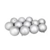 12ct Silver Splendor Shatterproof Matte Christmas Ball Ornaments 4" (100mm) -Christmas Decoration Store northlight lj35197 updated 53587.1667534125
