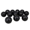 12ct Jet Black Shatterproof Christmas Ball Ornaments 4" (100mm)