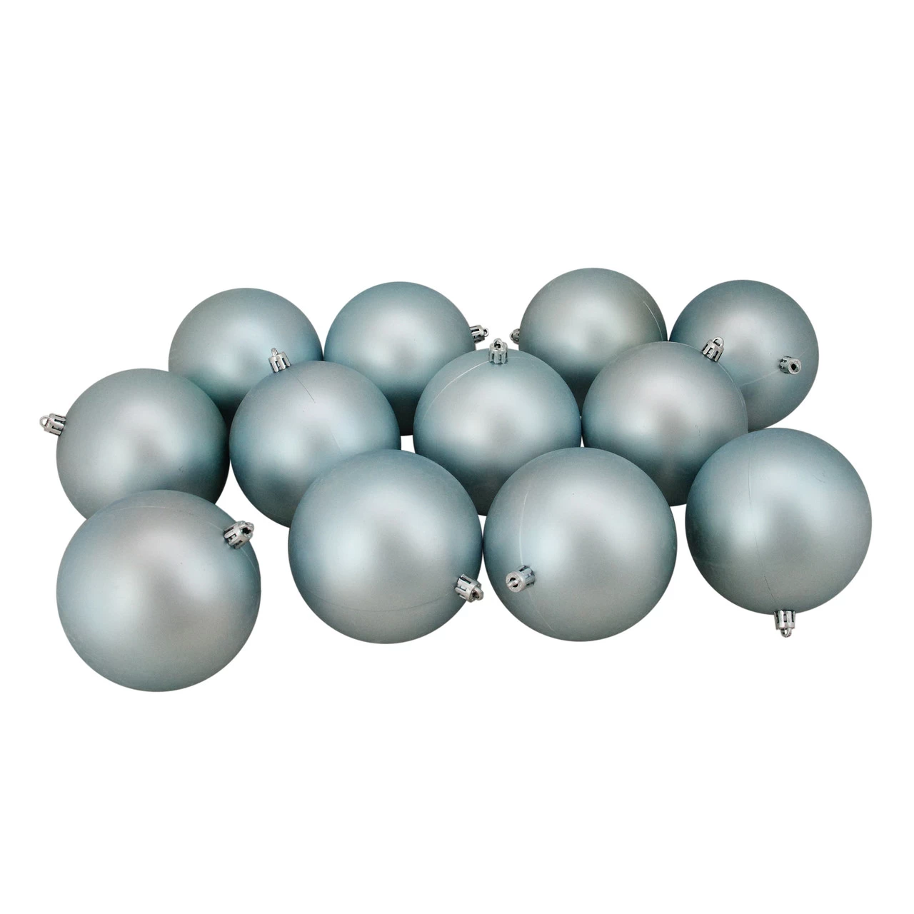 12ct Mermaid Blue Shatterproof Matte Christmas Ball Ornaments 4" (100mm) 3 12ct Mermaid Blue Shatterproof Matte Christmas Ball Ornaments 4" (100mm)