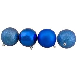 32ct Lavish Blue Shatterproof 4-Finish Christmas Ball Ornaments 3.25" (80mm) -Christmas Decoration Store northlight lj35266 2new 80238.1667660004