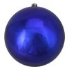 Royal Blue Shiny Shatterproof Christmas Ball Ornament 10" (250mm)
