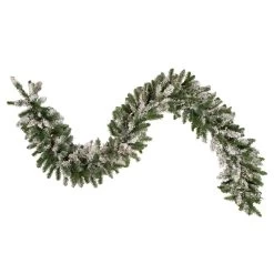 9' X 10" Pre-lit Snow Mountain Pine Artificial Christmas Garland - Clear Lights