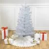 3' Pre-Lit White Medium Pine Artificial Christmas Tree - Blue Lights