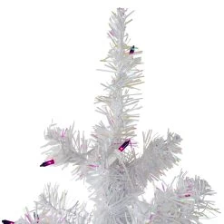 4' Pre-lit White Iridescent Pine Artificial Christmas Tree - Purple Lights -Christmas Decoration Store northlight m88695 5 51523.1667663074