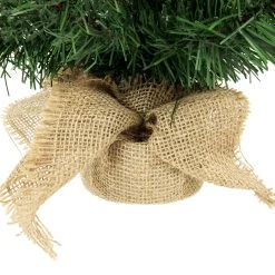 3' Medium Traditional Green Mini Pine Artificial Christmas Tree In Burlap Sack - Unlit -Christmas Decoration Store northlight m88702 3 82795.1669401143