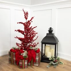 30" Red Berries Artificial Christmas Twig Tree, Unlit -Christmas Decoration Store northlight nl00338 styled 37406.1686065015