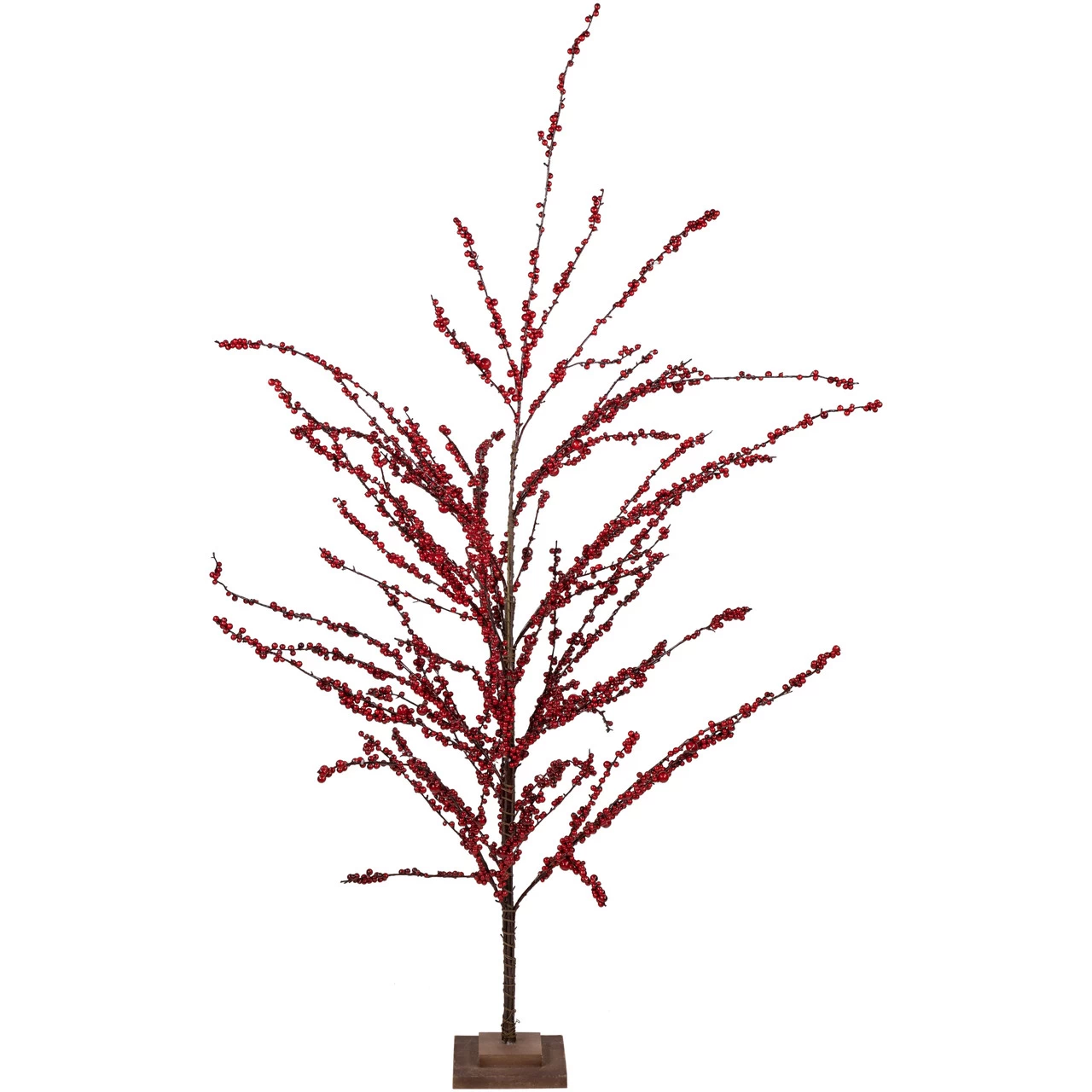 5' Artificial Red Berry Christmas Twig Tree, Unlit 3 5' Artificial Red Berry Christmas Twig Tree, Unlit