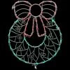 16" Red And Green Led Lighted Wreath Christmas Window Silhouette Decoration
