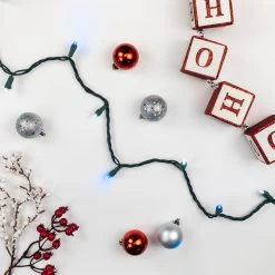 50ct Blue And White LED Wide Angle Mini Christmas Lights, 16.25ft Green Wire -Christmas Decoration Store northlight nl02554 3 30543.1681828484