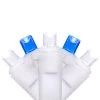 50-Count Blue And White LED Wide Angle Christmas Lights - 16.25 Ft White Wire -Christmas Decoration Store northlight nl02555 1 60229.1667655115