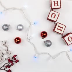 50-Count Blue And White LED Wide Angle Christmas Lights - 16.25 Ft White Wire 7 50-Count Blue And White LED Wide Angle Christmas Lights - 16.25 Ft White Wire -Christmas Decoration Store northlight nl02555 3 57808.1667655115