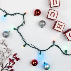 50ct Multi-Color LED Wide Angle Christmas Lights,16.25ft Green Wire -Christmas Decoration Store northlight nl02562 3 26365.1667655118