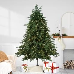 7.5' Pre-Lit Full Aurora Spruce Artificial Christmas Tree - Clear Lights
