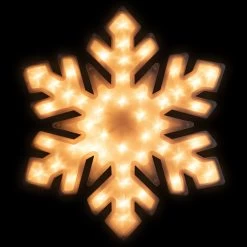 20" Lighted Snowflake Christmas Window Silhouette Decoration