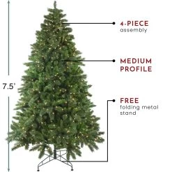 7.5' Pre-Lit Medium Mixed Scotch Pine Artificial Christmas Tree - Clear Lights -Christmas Decoration Store northlight nl15086 thumbnail 2updated 80948.1667536303