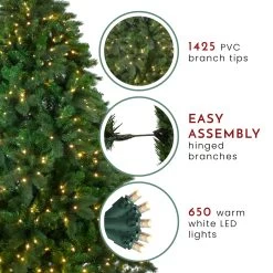 7.5' Pre-Lit Medium Mixed Scotch Pine Artificial Christmas Tree - Warm White LED Lights -Christmas Decoration Store northlight nl15087 thumbnail 220 new 31612.1667578183